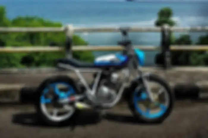 Modifikasi motor Yamaha Scorpio Z bergaya street tracker garapan Joyride Motocamp.
