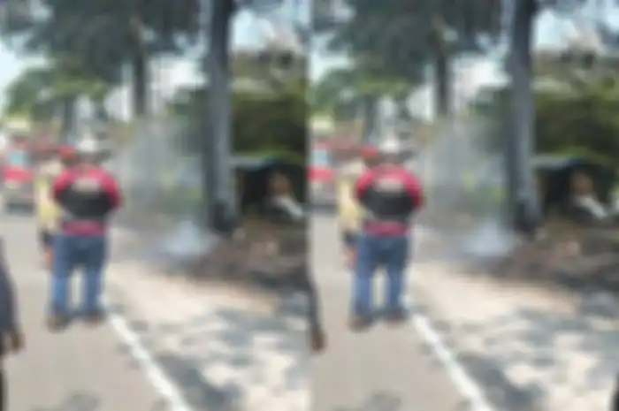 Peristiwa motor Suzuki Thunder terbakar di Sleman.