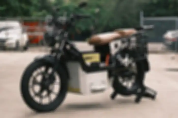 Prototipe motor listrik MOVE garapan Katalis punya desain mirip motor bebek.