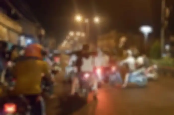Ilustrasi balap liar. Polisi melarang konvoi kendaraan, kembang api sampai balap liar selama bulan Ramadhan 2023.