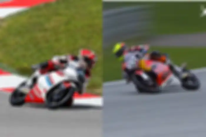 Pembalap Indonesia Mario Aji (kiri) dan Fadillah Arbi Aditama (kanan) akan berlaga di Sirkuit MotoGP Portugal akhir pekan ini (26-27/3/2023).