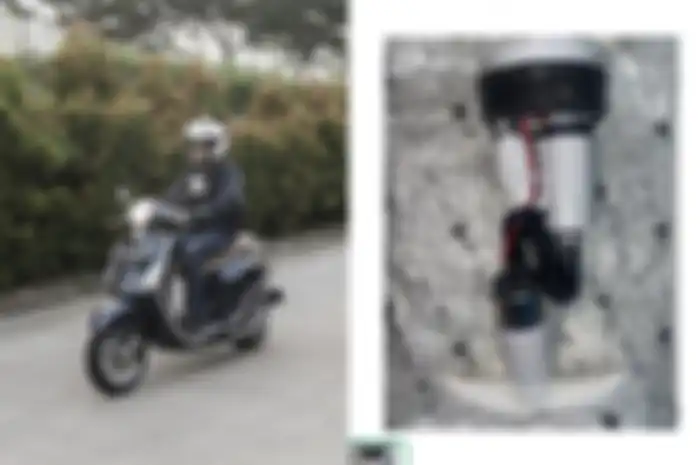 Ilustrasi komponen fuel pump Vespa matic dijual online di e-commerce.