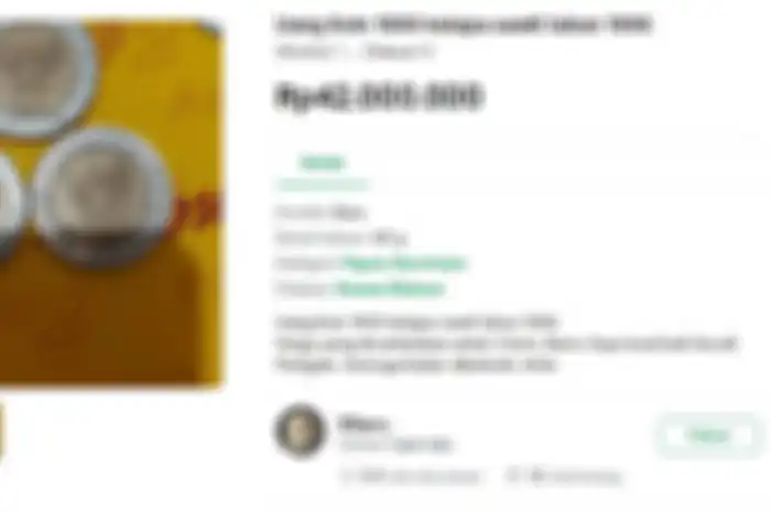 Uang koin Rp1000 gambar kelapa sawit dijual Rp42 juta