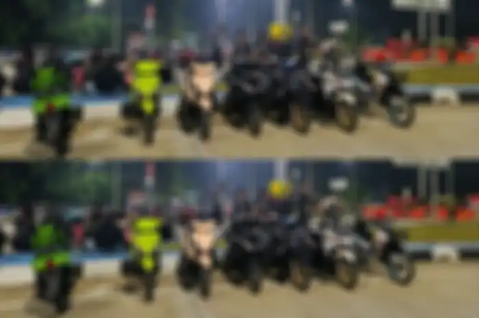 Beberapa motor yang diduga akan dipakai remaja untuk balap liar di Bekasi.