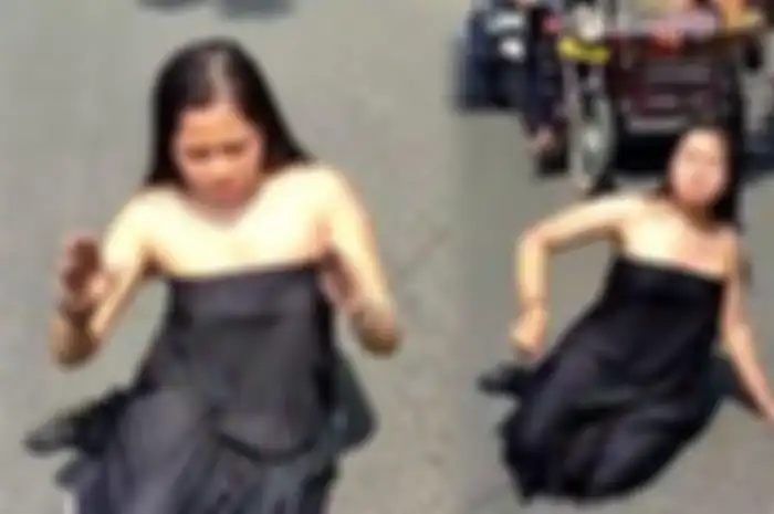 Wanita menari dan bersujud di tengah jalan bikin heboh kota Medan.