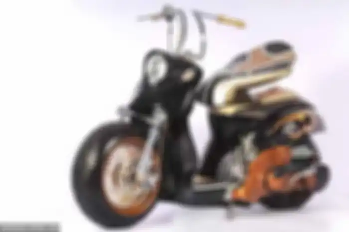 Yamaha Mio Fino dengan konsep lowrider campu bobber