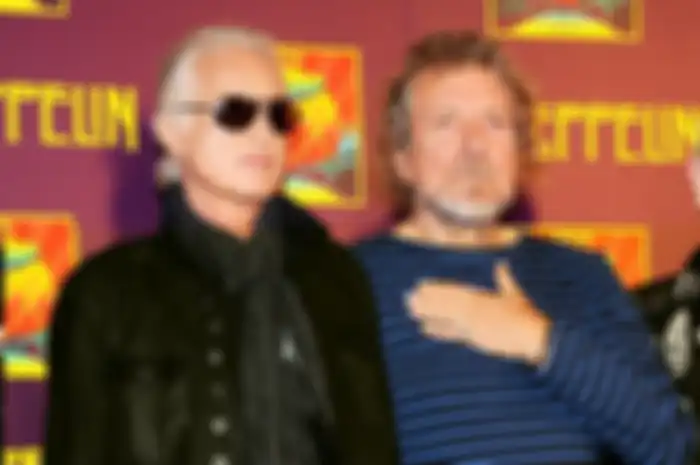 Led Zeppelin guitarist Jimmy Page and singer Robert Plant. 