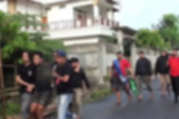 Kondisi pengangkapan anggota geng motor yang menyerang warga di Gowa.