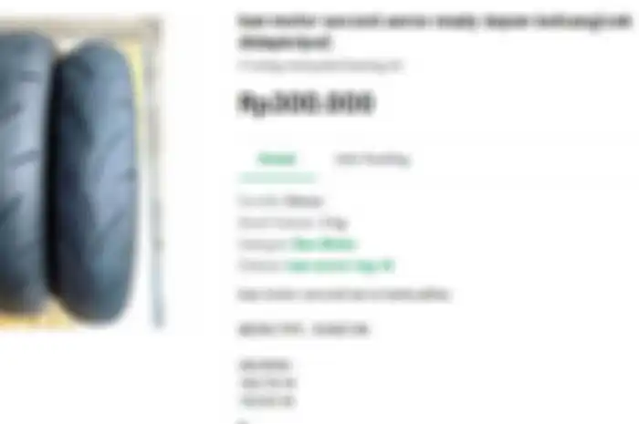 Ban dijual setengah harga di Tokopedia sepasang untuk Yamaha Aerox 155