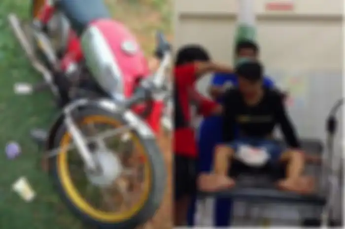 Video viral motor balap lepas roda depannya. Jangan ditiru ya