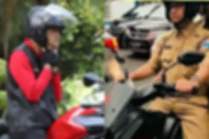 Calon presiden Ganjar Pranowo dan Anies Baswedan sama-sama bisa naik motor 