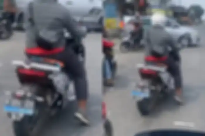 Motor listrik baru terciduk sedang diuji di jalan. Buatan Honda kah?