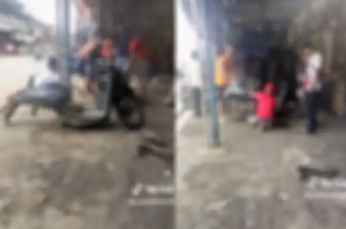 Tangkapan layar video TikTok bengkel motor di Sentul disebut penipu.