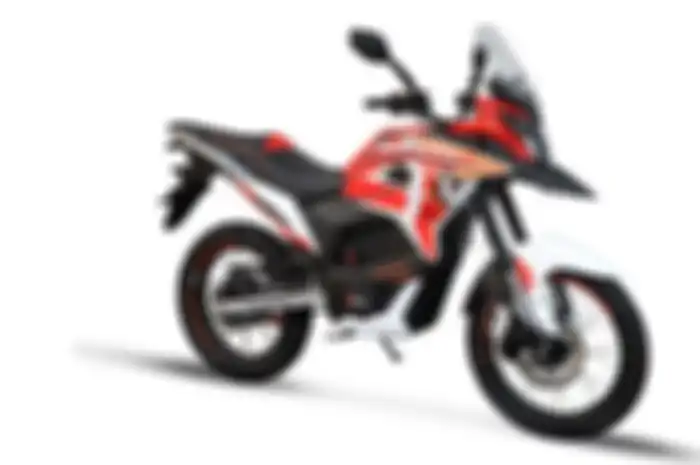 Motor listrik Velimoto dari Cina punya gaya touring adventure mirip Honda CRF250 Rally.