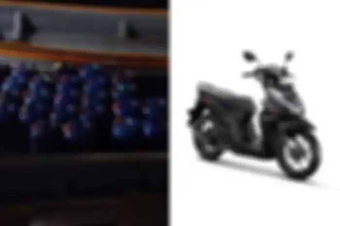 840 liter bensin Pertalite yang akan diselundupkan ke Papua Nugini (kiri) dan ilustrasi Honda BeAT (kanan).