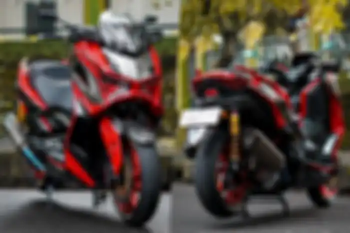 Yamaha XMAX Connected modifikasi kuat kesan racing look