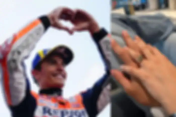 Marc Marquez update di Instagram Story foto tangan cewek diduga pakai cincin tunangan.