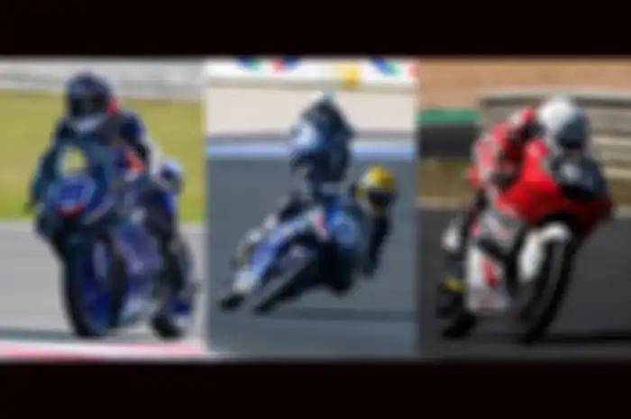 3 pembalap Indonesia tampil di road race sirkuit bergengsi Eropa, Galang Hendra Pratama di WorldSSP300 (kiri); Aldi Satya Mahendra di bLU cRU Eropa 2023 (tengah) dan Fadilla Arbi Aditama di FIM JuniorGP (kanan)