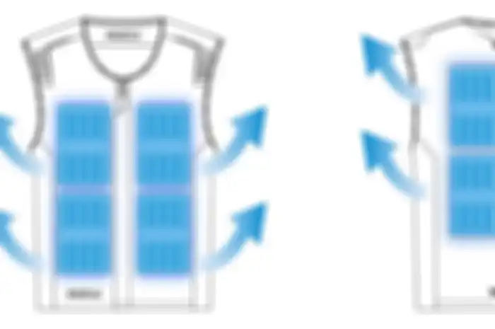 Jaket es atau ice vest, berguna mendinginkan tubuh pembalap sebelum Formula E Jakarta