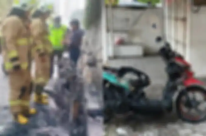 Ilustrasi Honda BeAT terbakar hangus