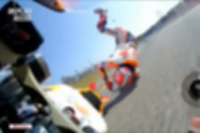 Marc Marquez mengalami crash di warm up MotoGP Jerman 2023