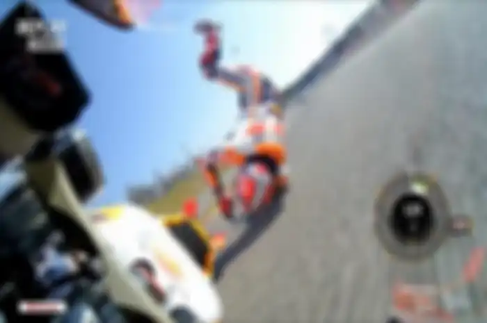 Pembalap Repsol Honda, Marc Marquez kecelakaan di WUP MotoGP Jerman 2023, Marco Bezzecchi tercepat.