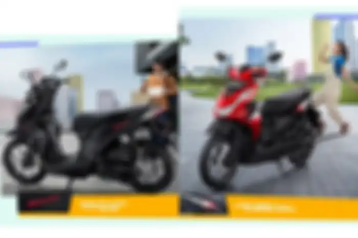 Honda BeAT Deluxe pakai warna polos sedangkan CBS ada stripping