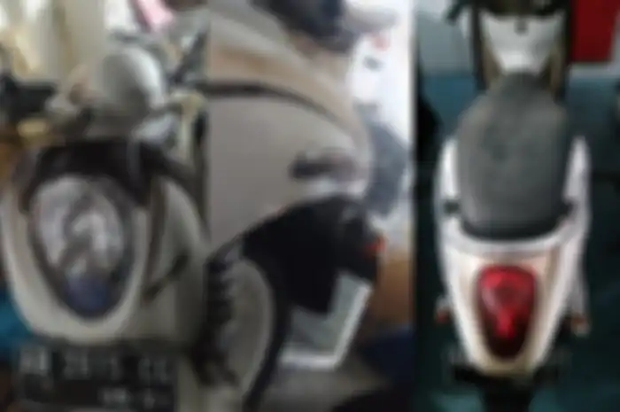 Motor murah Honda Scoopy warna putih dilelang Rp 7 jutaan.