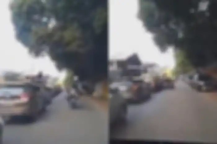 Video pemotor kawal ambulans malah jatuh
