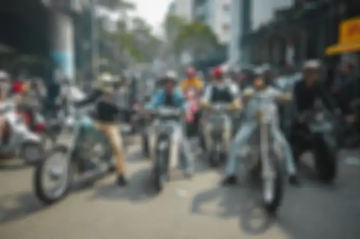 Ilustrasi modifikasi motor custom yang cocok buat anak skena.