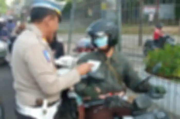 Sosialisasi Operasi Patuh 2023 pada pemotor