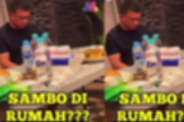 Tangkapan layar foto yang menampilkan Ferdy Sambo berada di rumah dan tidak ditahan