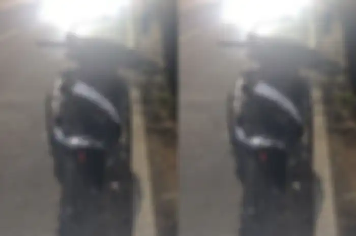 Setelah pemotor tabrak pohon di Pasar Minggu, bagian depan Honda BeAT rusak.