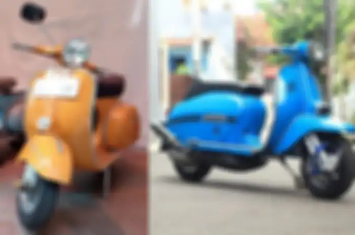 Ilustrasi Vespa dan Lambretta.