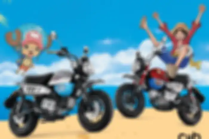 Modifikasi motor Honda Monkey edisi One Piece.