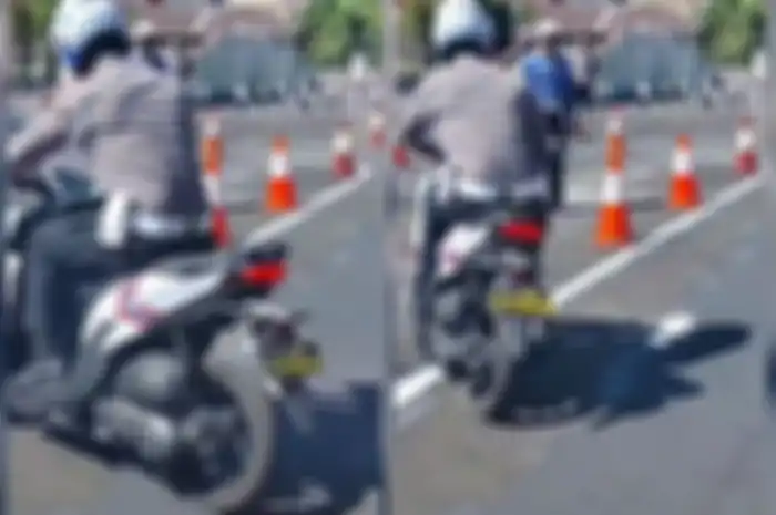 Polisi di Makassar malah keluar jalur saat jajal trek untuk SIM C