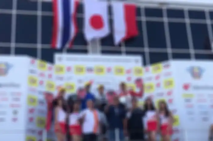 Mohammad Adenanta Putra, pembalap Indonesia yang meraih podium 3 di race 2 ARRC Indonesia 2023 di Sirkuit Mandalika.