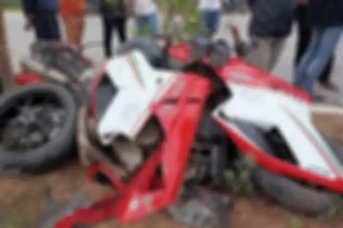 Ducati 848 milik anggota TNI yang tewas usai kecelakaan di Kendari
