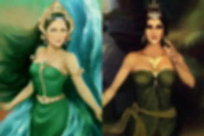 Ilustrasi khodam Nyi Roro Kidul dan Khodam Nyi Blorong