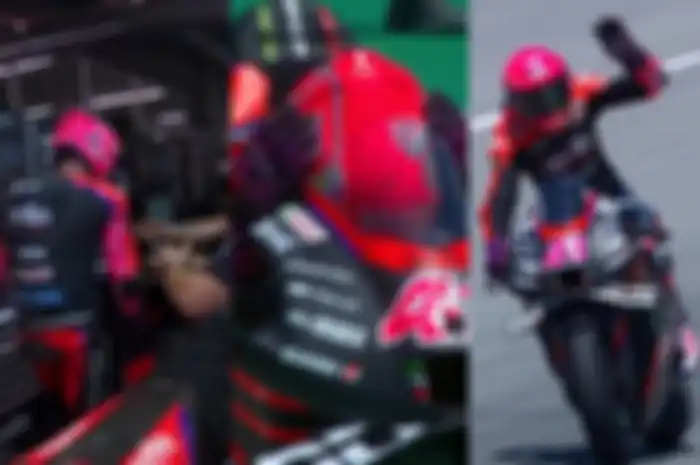 Momen Aleix Espargaro melakukan hal memalukan sebelum MotoGP Catalunya 2023.