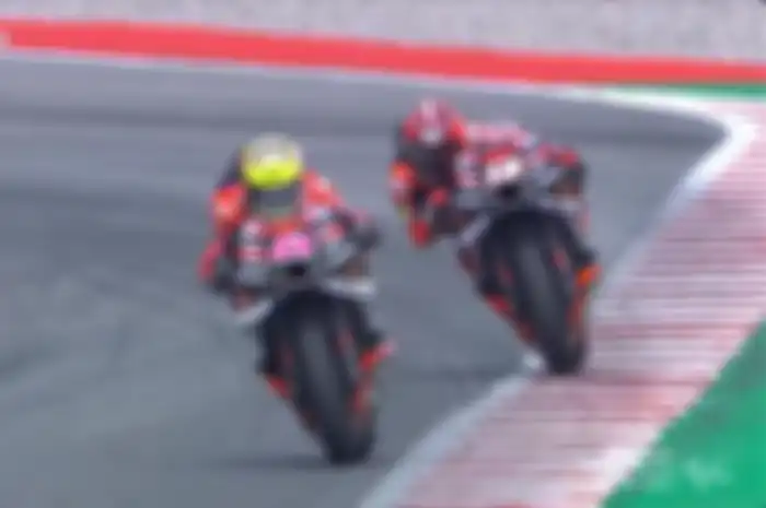 Pembalap Aprilia Aleix Espargaro (41) dan Maverick Vinales (12) kuasai podium MotoGP Catalunya 2023.