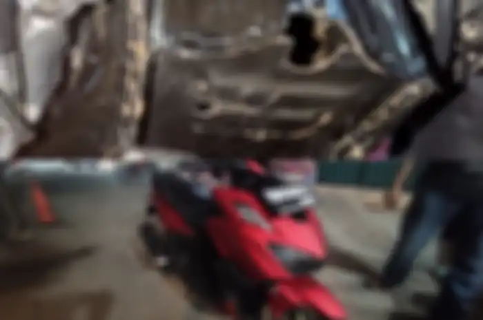 Foto ilustrasi rangka eSAF Honda Vario 160 yang berkarat, pemiliknya dapat motor pengganti selama pengecekan.