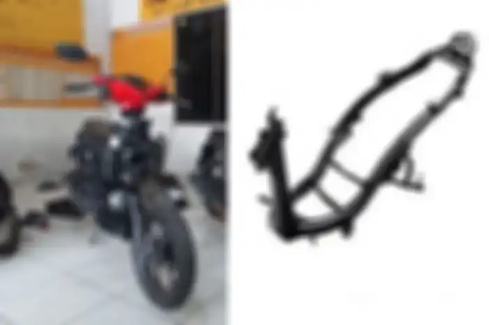 Ilustrasi rangka eSAF motor matic Honda.