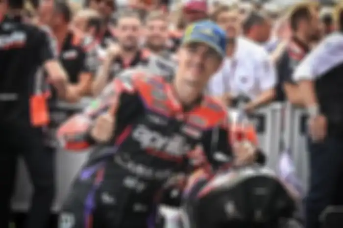 Maverick Vinales bersama Aprilia Racing raih podium dua balap MotoGP Catalunya 2023.