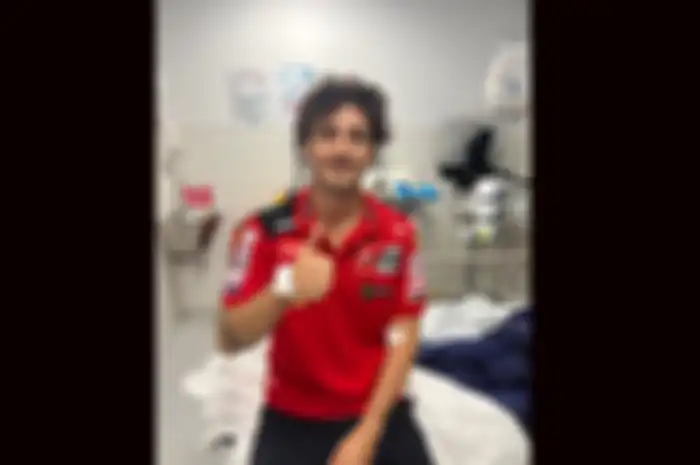 Update kondisi pembalap Ducati Lenovo Team Francesco Bagnaia setelah alami crash horor di MotoGP Catalunya 2023, (3/9/2023) tidak ada cedera serius