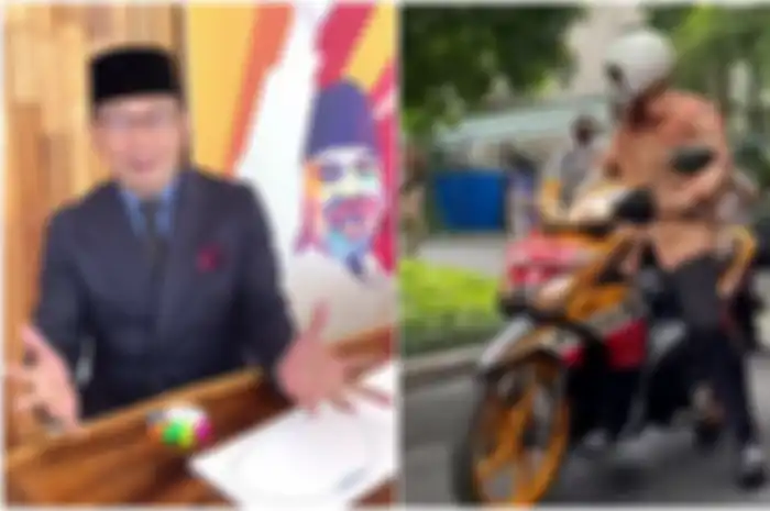 Ridwan Kamil prediksi akan jadi Cawapres Ganjar Pranowo, sempat coba motor Honda Blade tanpa bensin.