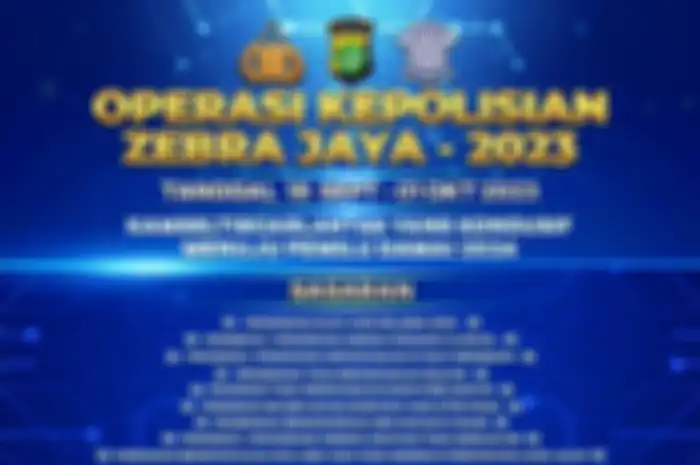 Operasi Zebra Jaya 2023 dimulai hari ini