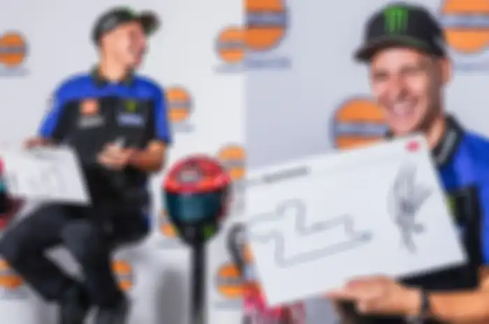 Fabio Quartararo memperlihatkan layout sirkuit Buddh MotoGP India 2023