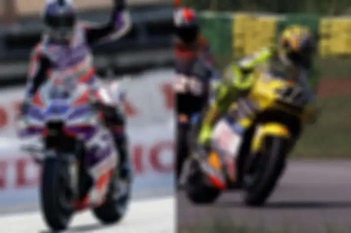 Jorge Martin (kiri) berpeluang samai rekor Valentino Rossi (kanan) di MotoGP.