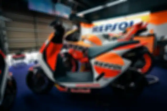 Modifikasi motor Honda EM1 E untuk kendaraan wara-wiri Marc Marquez dan Joan Mir di MotoGP Jepang 2023. 